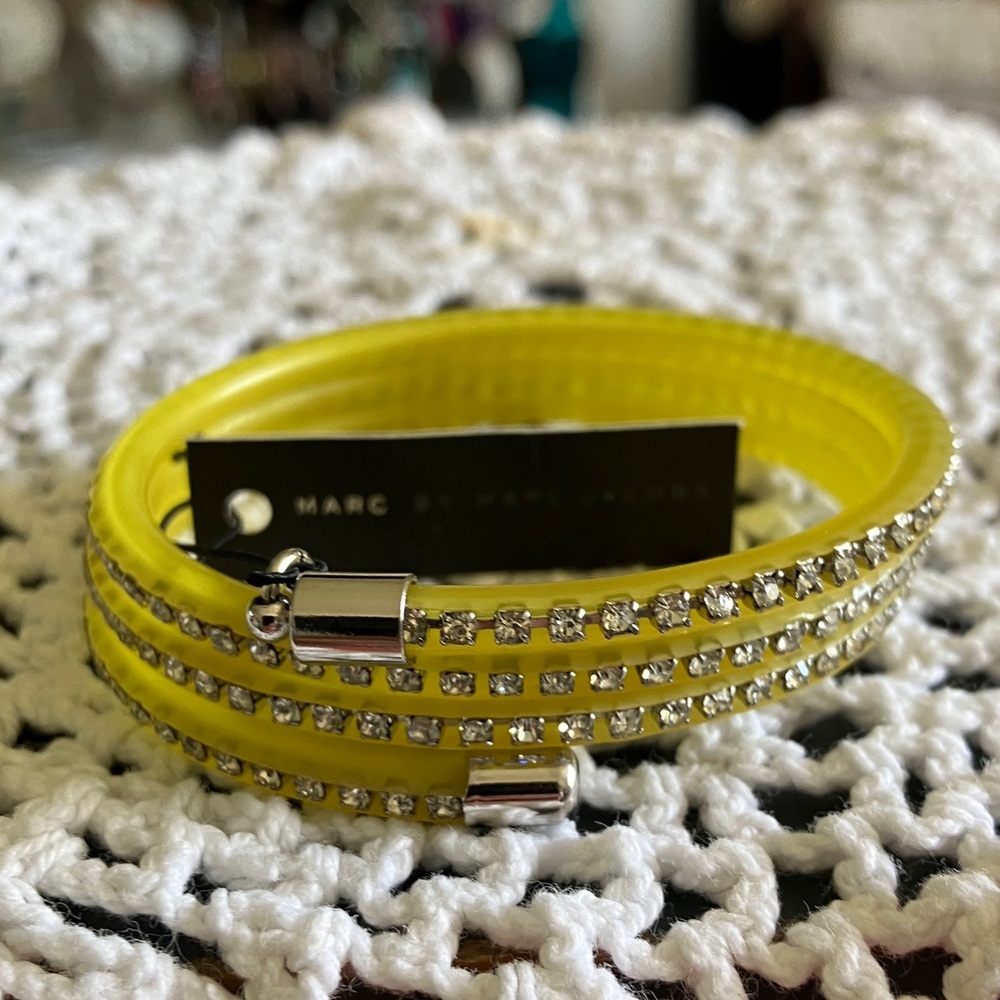 Marc by Marc Jacobs Vibrant Yellow Rhinestone Bracelet